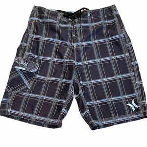 HURLEY Men’s Plaid Swim Trunks